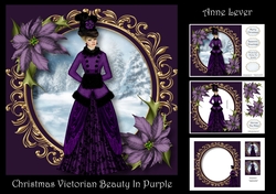 Christmas Victorian Beauty In Purple