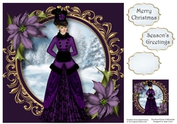 Christmas Victorian Beauty In Purple 8x8