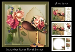 September Roses Floral Bonnet