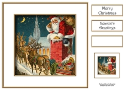 Santa On The Rooftop 8x8
