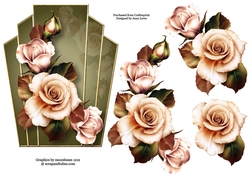 Art Deco Autumn Fantasy Roses + Decoupage