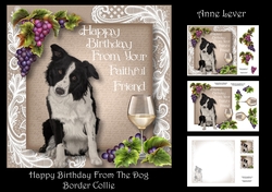 Happy Birthday From The Dog - Border Collie