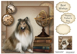 Male Themed Dogs - Collie 8x8
