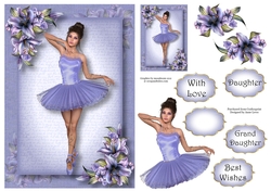 Beautiful Ballerina - Purple Lilies A5