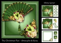 The Christmas Fan - Amaryllis & Rose