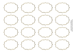 Blank Fancy Gold Tags