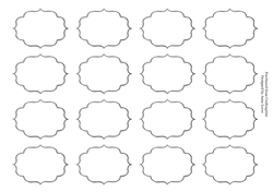 Blank Fancy Silver Tags