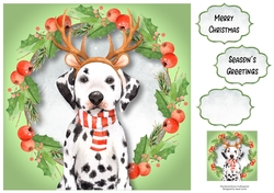 Dalmation Christmas Wishes 8x8