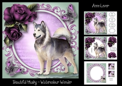 Beautiful Husky - Watercolour Wonder