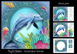 Playful Dolphin - Watercolour Wonder