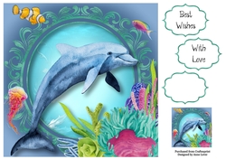 Playful Dolphin - Watercolour Wonder 8x8