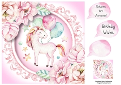 Unicorn Birthday 8x8