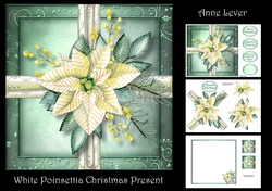 White Poinsettia Christmas Present