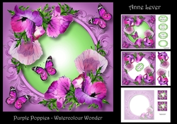 Purple Poppies - Watercolour Wonder