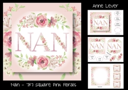 Nan - 7x7 Square Pink Florals