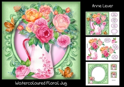 Watercoloured Floral Jug