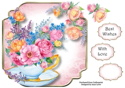 Watercolour Bouquet - Teacup & Saucer