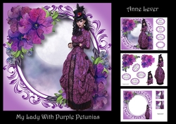My Lady With Purple Petunias