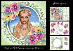Portrait Of A Beauty - Summer Flowers
