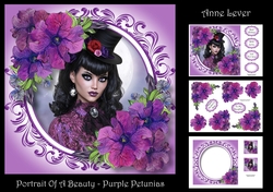 Portrait Of A Beauty - Purple Petunias