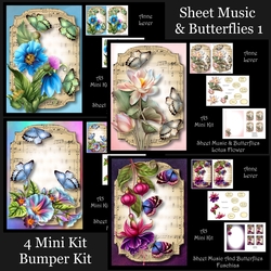 Sheet Music & Butterflies 1 Bumper Kit