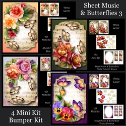 Sheet Music & Butterflies 3 Bumper Kit
