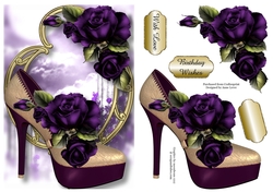 Stunning Shoes - The Paris Collection - Purple Roses