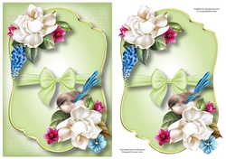 Gold Edged Mat & Bow - Le Jardin