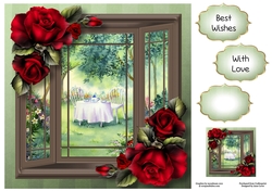 The Bay Window - Red Roses 8x8