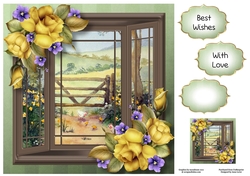 The Bay Window - Yellow Roses 8x8