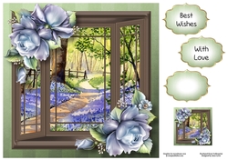 The Bay Window - Porcelain Roses 8x8