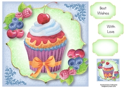 Birthday Cupcake - With A Cherry On Top 8x8