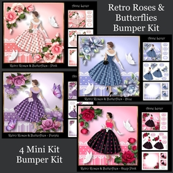 Retro Roses & Butterflies Bumper Kit