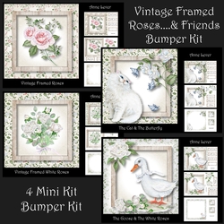 Vintage Framed Roses....& Friends Bumper Kit