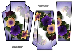 Art Deco Stacker - Pretty Petunias