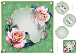 Floral Transparency - Pink Rose 8x8