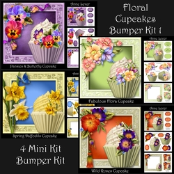 Floral Cupcakes Bumper Kit 1