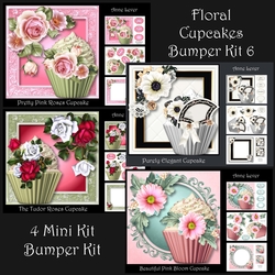 Floral Cupcakes Bumper Kit 6