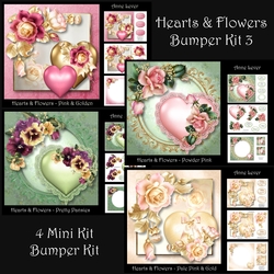 Hearts & Flowers Square Bumper Kit 3