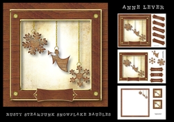 Rusty Steampunk Snowflake Baubles