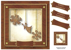 Rusty Steampunk Snowflake Baubles 8x8
