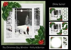 The Christmas Bay Window - Holly & Berries
