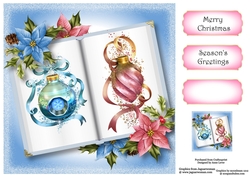 Open Book Christmas - Bauble Bling 8x8