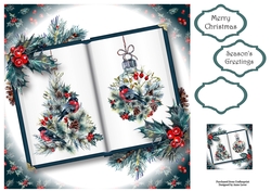Open Book Christmas - The Bird & The Bauble 8x8