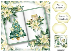 Open Book Christmas - Tree & Candle 8x8
