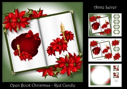 Open Book Christmas - Red Candle