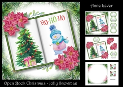 Open Book Christmas - Jolly Snowman