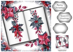Open Book Christmas - Red & Black 8x8