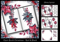 Open Book Christmas - Red & Black