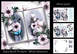 Open Book Flowers - White Anemone